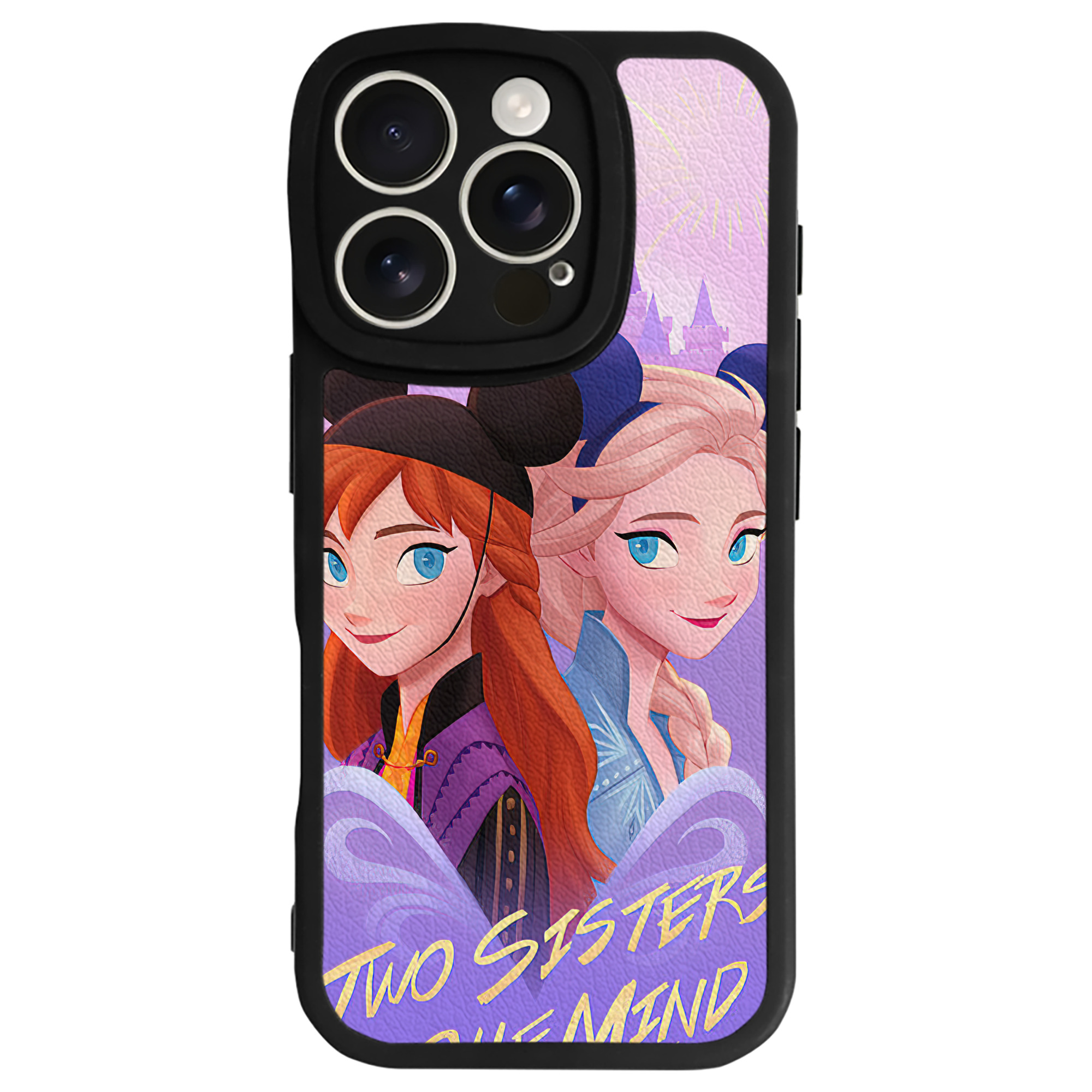 （画像用） アナと雪の女王 アンナ エルサ Frozen Anna Elsa 【iPhone 16シリーズ対応】シリコンスマホケース（レザー調） 材質：シリコン